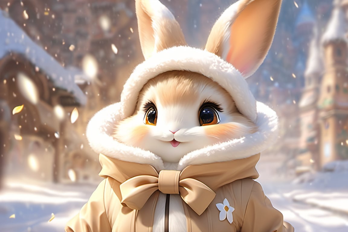 futuristic, bunny, rabbit, light brown and white coat, fantasy, cybernetic,Xxmix_Catecat