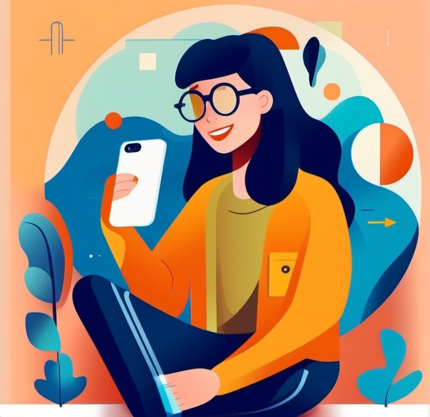 illustration,  flat design,  1girl by Dofrobuay on Tensor.Art