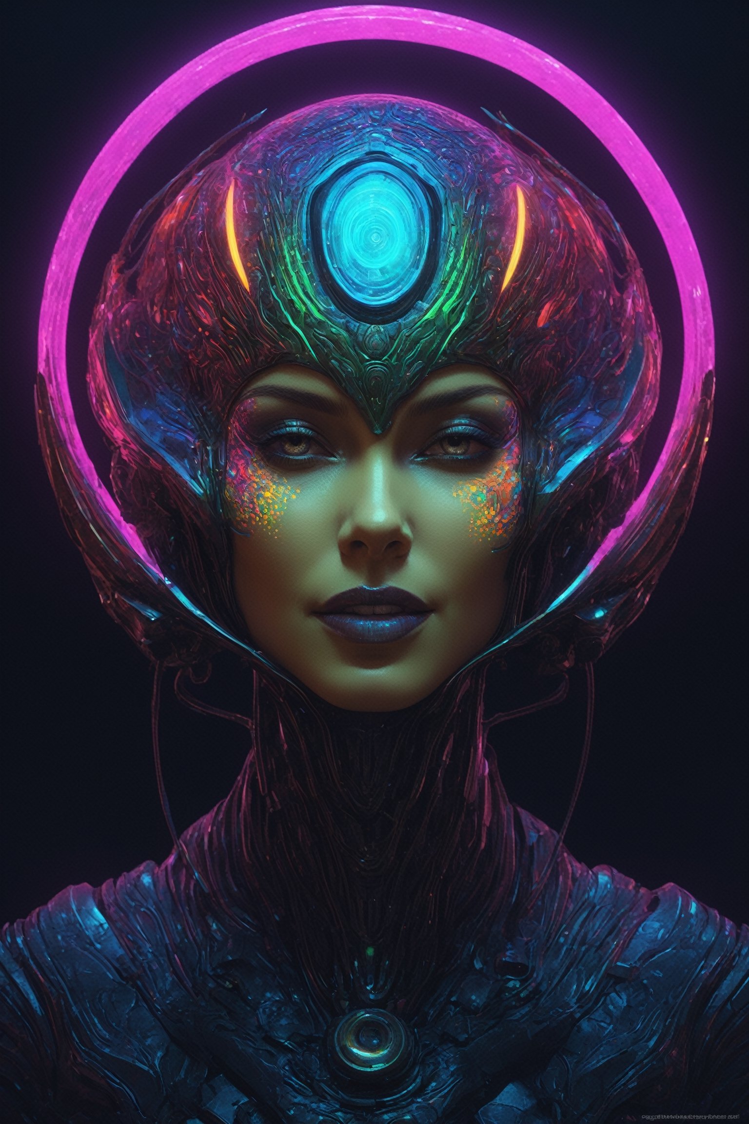 extremely psychedelic beautiful brutalist Vorcha organism infected by night(MassEffect). intricate,  elegant,  highly deta...