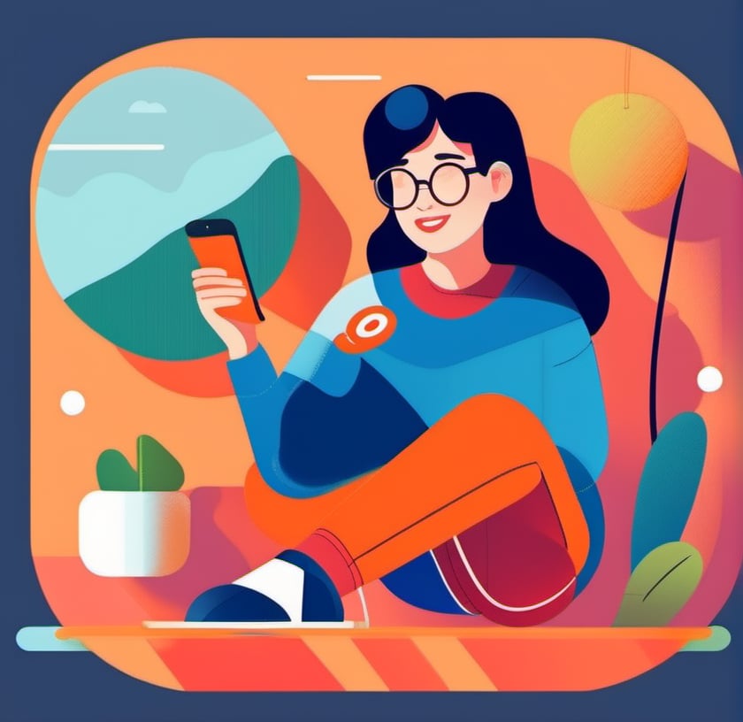 illustration,  flat design,  1girl by Dofrobuay on Tensor.Art