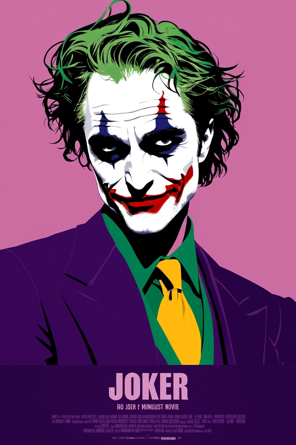 minimalist movie poster,  robert pattinson! joker,  minimalism by Blok C-9 on Tensor.Art