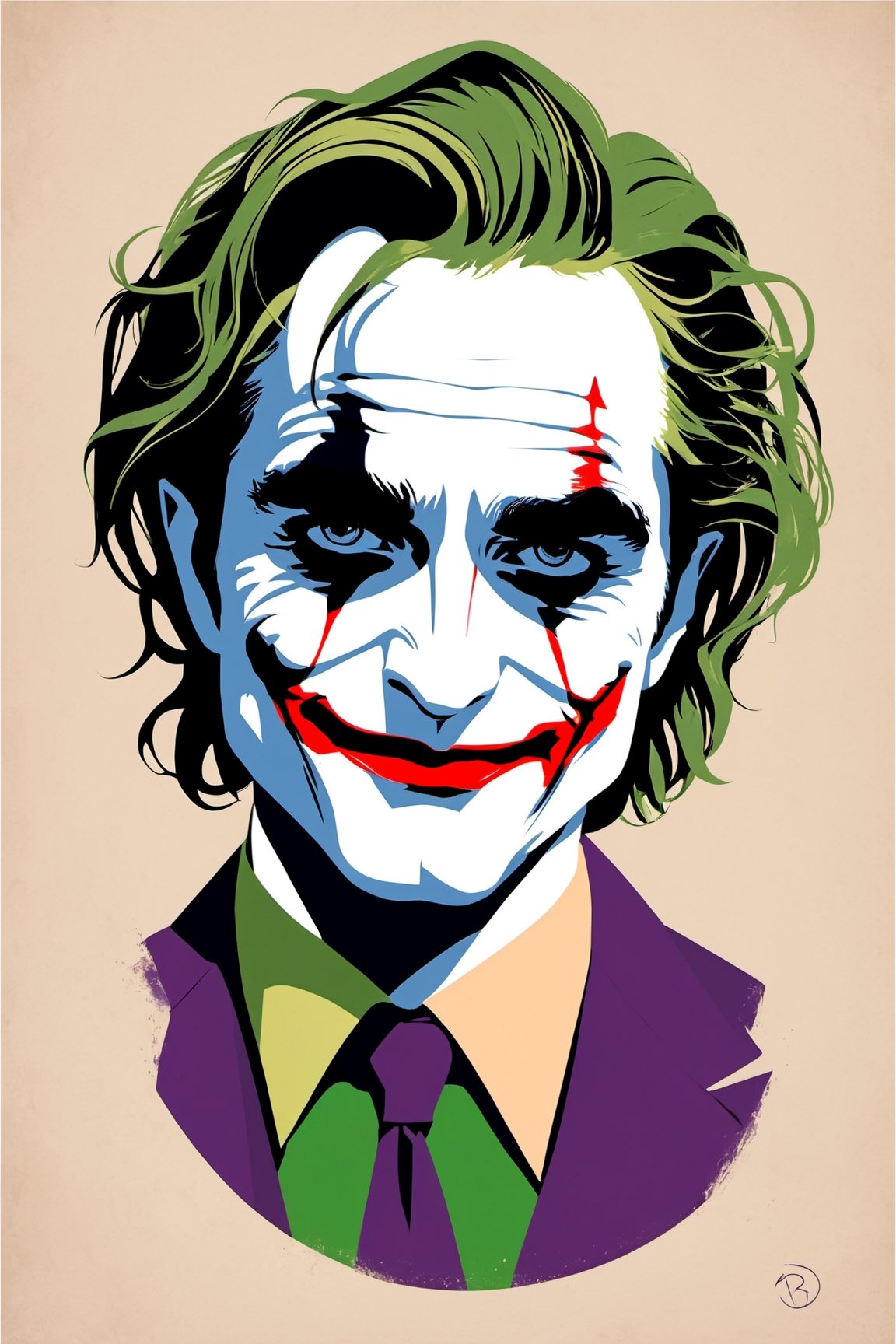 minimalist movie poster,  robert pattinson! joker,  minimalism by Blok C-9 on Tensor.Art