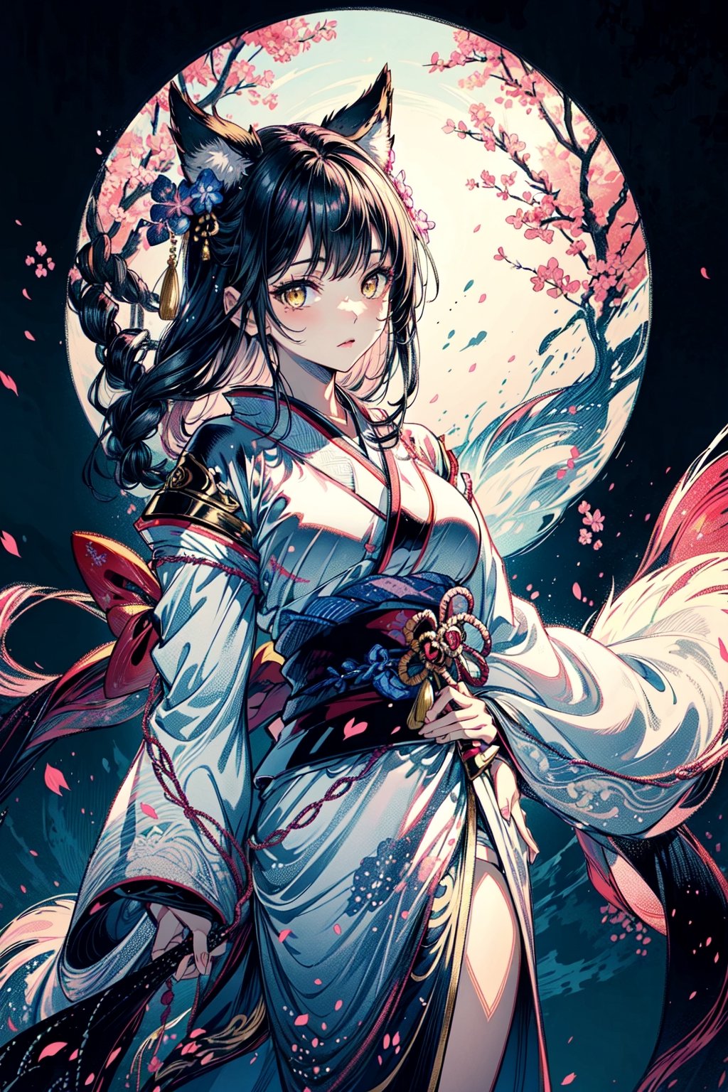 black hair,  kitsune ,  long hair by user_620282411271554567 on Tensor.Art