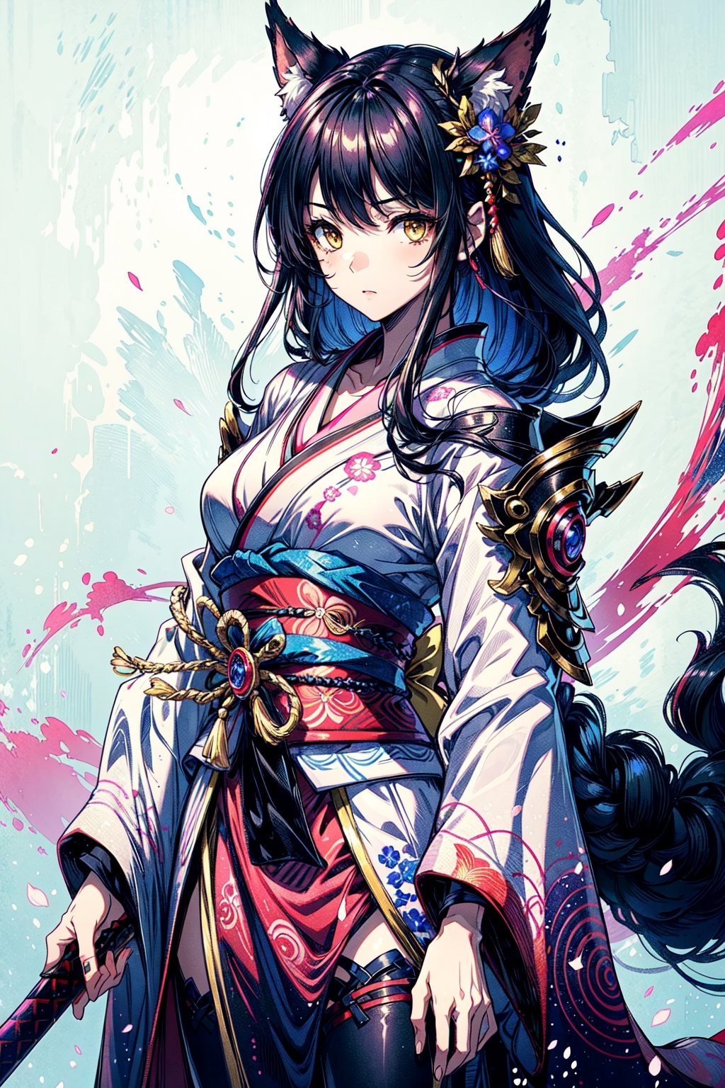 black hair,  kitsune ,  long hair by user_620282411271554567 on Tensor.Art