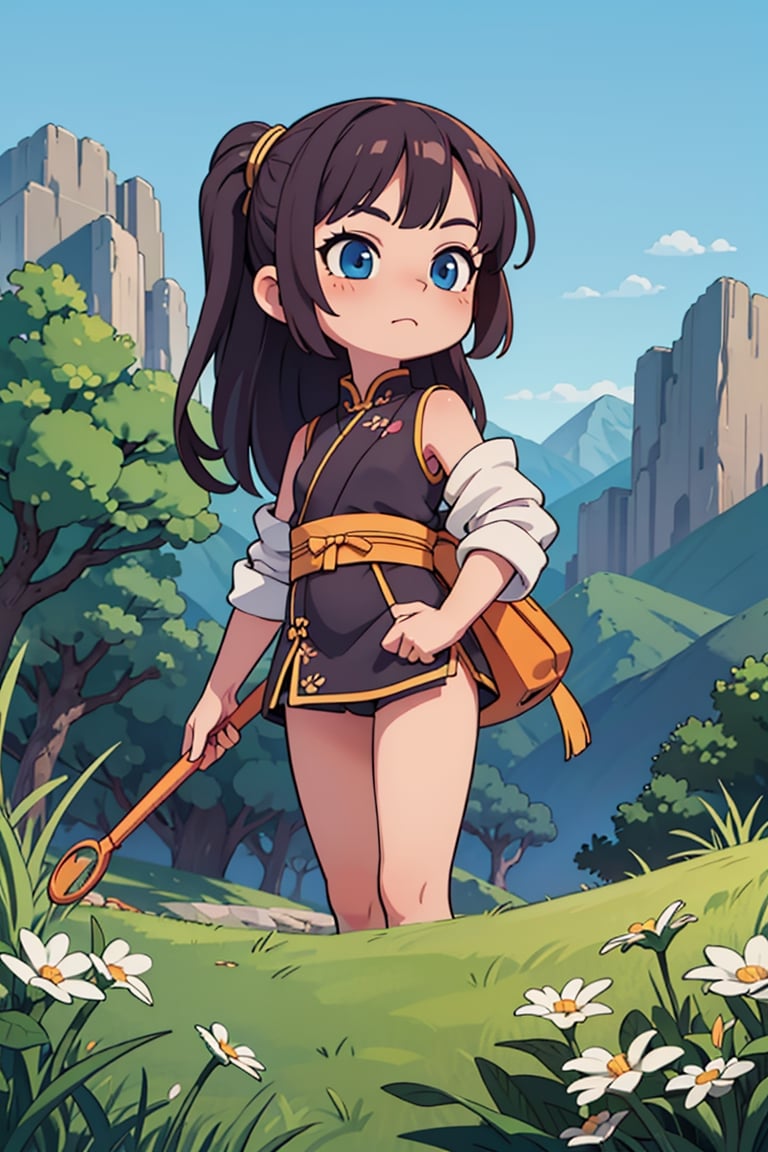 anime style

highly detailed,{best quality}, {{masterpiece}}, {highres}, original, extremely detailed 8K wallpaper,masterpiece, best quality, illustration, beautifully detailed eyes,  cinematic lighting,



The background is a Chinese landscape painting
loli ninja
