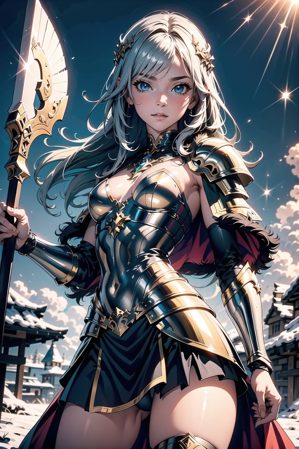 Lunaris, viking, freya, (small breasts:1.10), light armor, fur cape, metal skirt,

UHD 16k, masterpiece, very high definition, high contrast, (best quality:1.5), (ultra detailed:1.5),viking