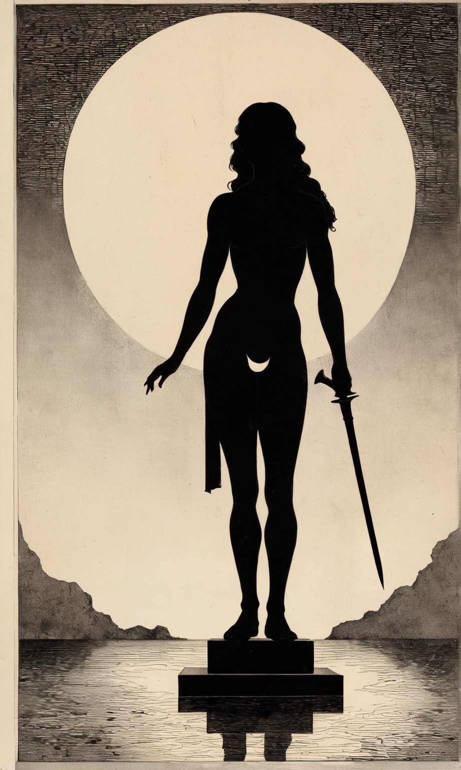 Shadow Work interpretation of [a ritual practitioner channeling energy between above and below],  extremely large foregrou...