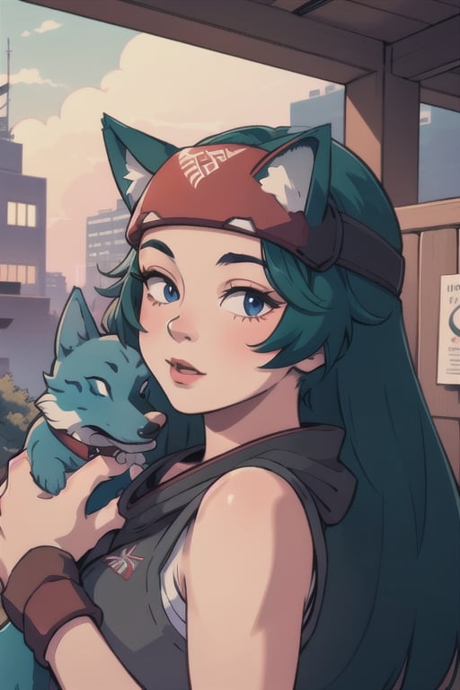 ,missiongrab, girl in 20s,1girl, fox, masterpiece, realistic ,doggygrab ,Lofi