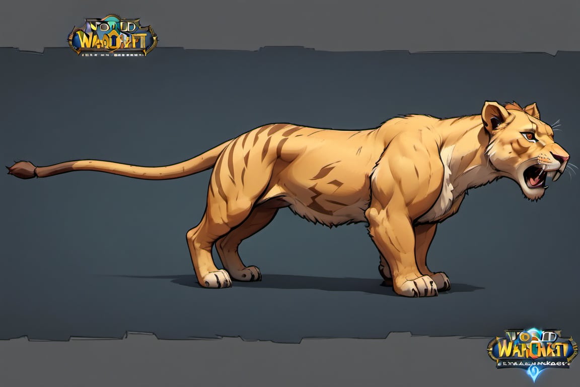 ((Hand Painted, Stylized, Game character, Concept Art,character sheet of a lioness, Stylized Textures, Hand Painted Textures, Cartoon, World of Warcraft style)), Stylized asset,  more detail XL, greg rutkowski, (world of warcraft style asset, artstation style, stylized station, 3d extrude style, flipped normals style), stylized prop,  3d, cartoon proportions,comic book, work of art,  breathtaking lioness , Let the concept merge fantasy and nature in a mix of UHD, sideview


