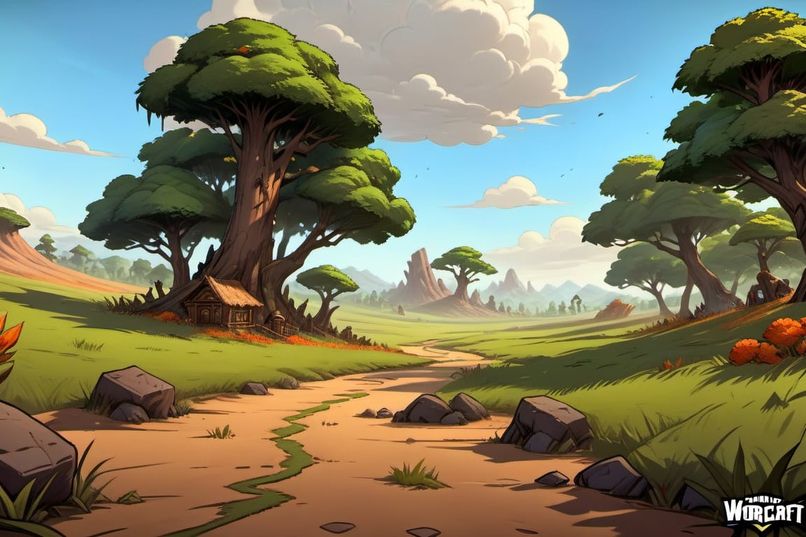 ((Hand Painted, Stylized, Game scenary, Concept Art, landscape of a african grassland, Stylized Textures, Hand Painted Textures, 4k, World of Warcraft style)), Stylized asset,  more detail XL, greg rutkowski, (world of warcraft style asset, artstation style, stylized station, 3d extrude style, flipped normals style), stylized prop,  3d, cartoon proportions,comic book, work of art,  breathtaking landscape, Let the concept merge fantasy and nature in a mix of UHD, sideview


