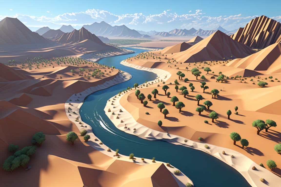 a lowpoly animated scene of a valley in a computer game image 1 of 13 desert, link,

fractal geometry in the high arid landscape - new research in 3d visualization for natural disaster response desert, link,

an image of a view of a rocky desert area near a river desert, link,

the animated scene shows some trees and hills over a river the background is very scenic, desert, link, low_poly