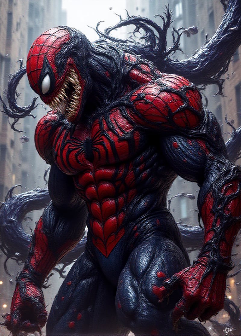 A MONSTER, SPIDERMAN, VENOM