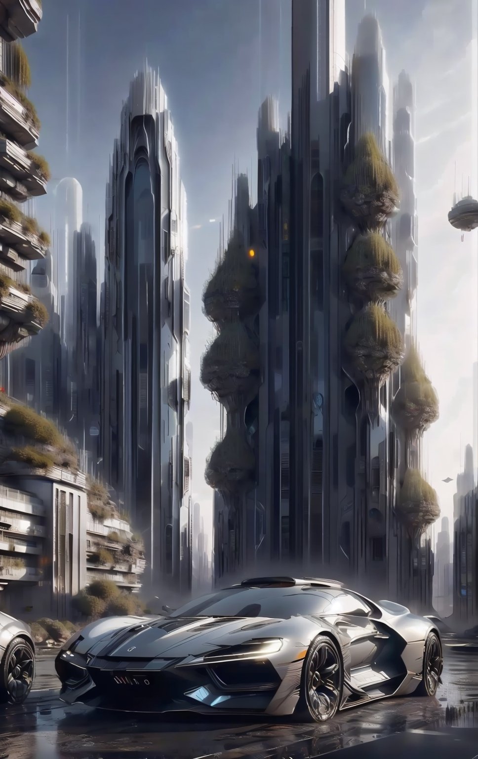 futuristic city with a futuristic structure and a futuristic bridge,  futuristic setting,  futuristic utopia by MadCat  on...