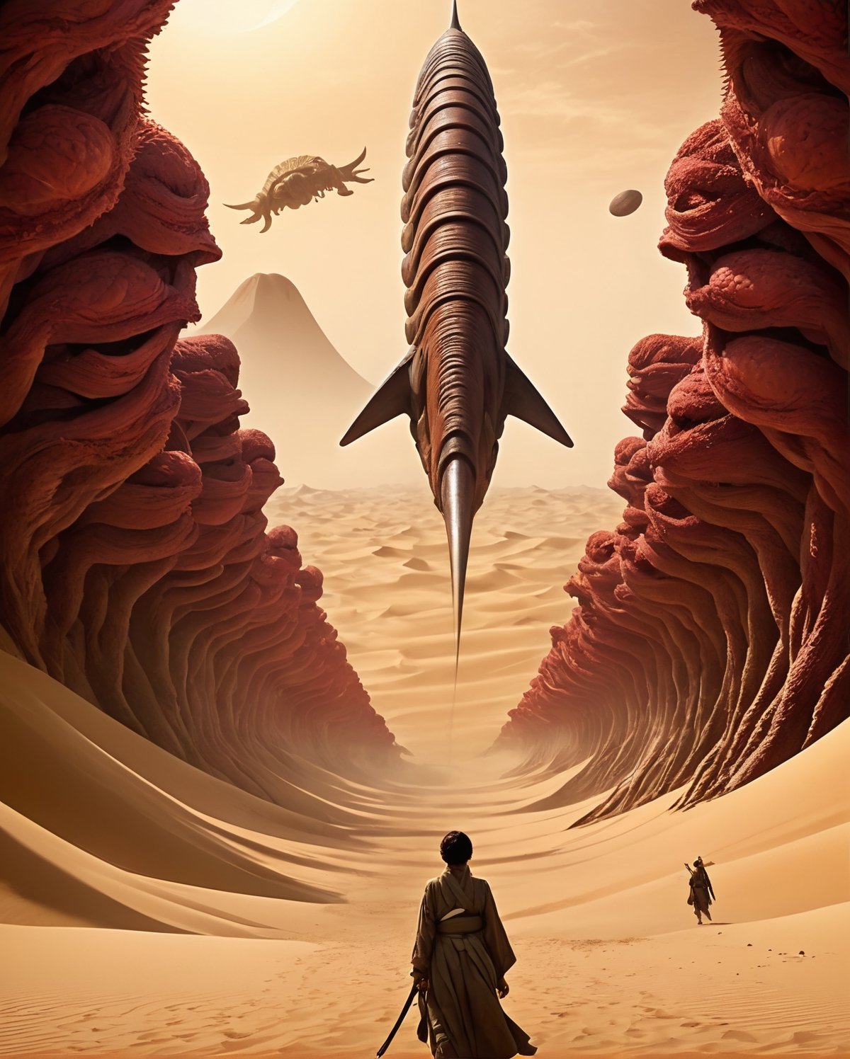Transport yourself to a captivating realm where the mystique of "Dune" converges with the ethereal beauty of Japanese myth...
