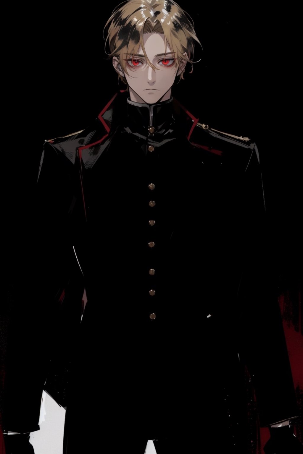 ( young handsome man,  blonde hair,  red eyes by Ty on Tensor.Art