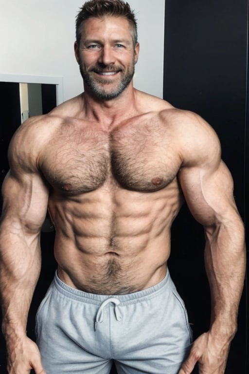 Beautiful nordic man with abs,  about 45 years old,  stubble by BabyBoyPeace93 on Tensor.Art