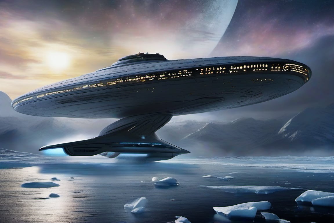 "Imagine you are a crew member aboard the USS Enterprise from Star Trek,  navigating through the icy expanse of deep space...