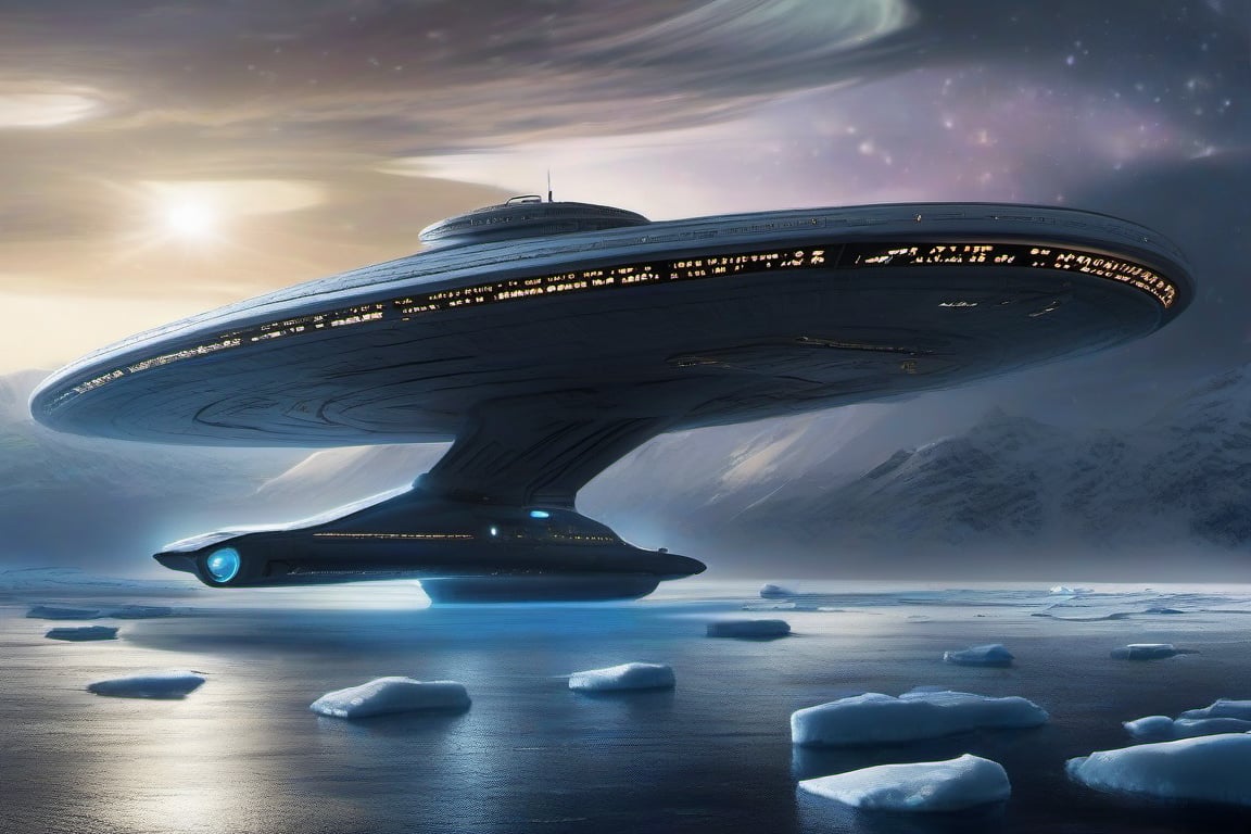 "Imagine you are a crew member aboard the USS Enterprise from Star Trek,  navigating through the icy expanse of deep space...