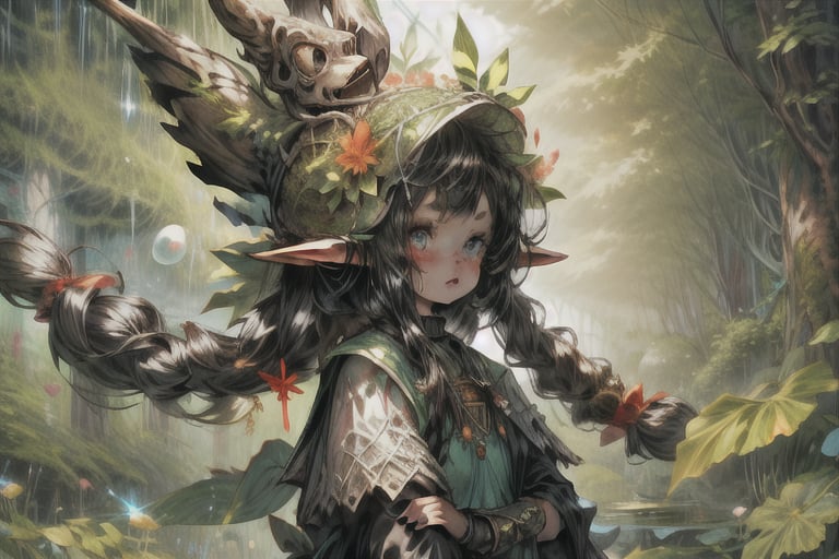 beautiful elf  lady in the forest