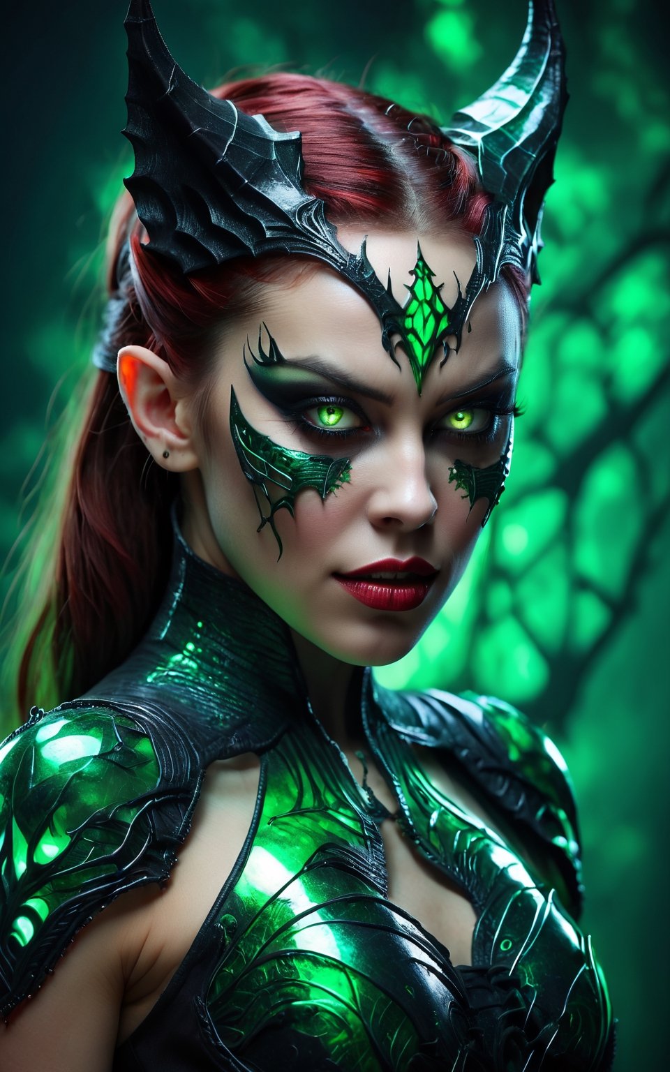 (best quality,8K,highres,masterpiece), ultra-detailed, (portrait of a stunning beauty woman, a beautiful cyborg with brown hair and sharp green eyes), an enchanting portrait capturing the beauty of a cyborg woman with striking brown hair and sharp green eyes. Her features are intricate and elegant, with every detail meticulously rendered to showcase her majestic presence. The portrait is captured through digital photography, allowing for the highest level of detail and realism. Adorning her cyborg form are delicate gold butterfly filigree accents, adding a touch of ethereal beauty to her appearance. Translucent fairy wings extend from her back, hinting at her otherworldly nature and grace. Surrounding her is a shattered glass motif, symbolizing both her fractured humanity and her resilience. This artwork captures the juxtaposition of beauty and technology, inviting the viewer to explore the depths of her character and identity. Feel free to add your own creative touches to enhance the realism and detail of this captivating portrait.
