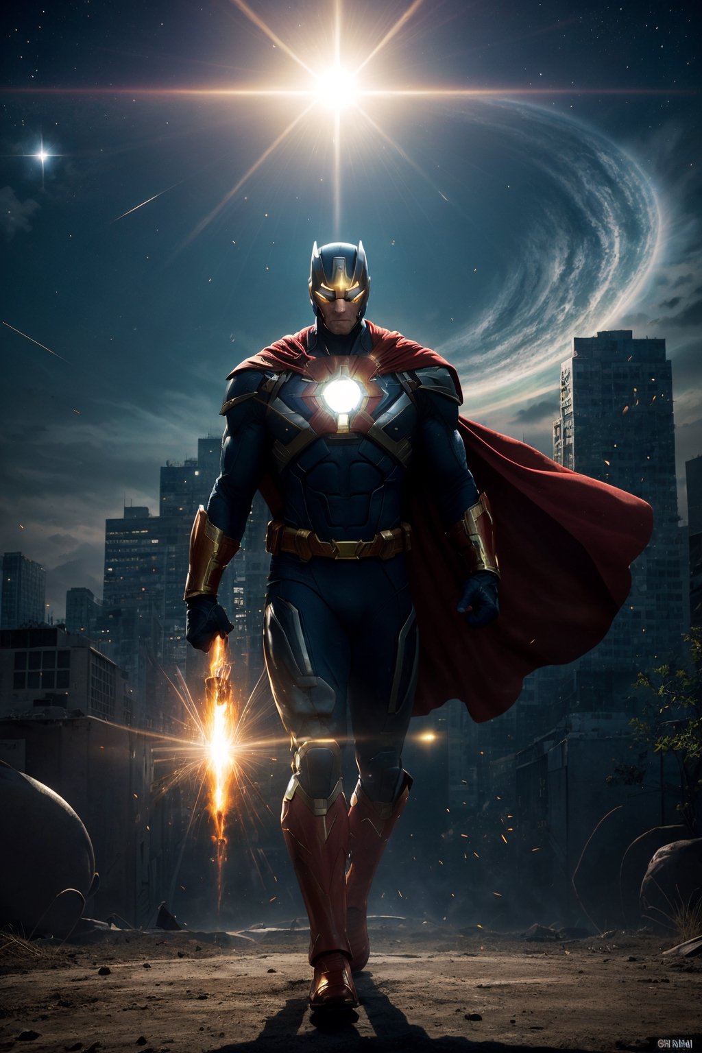 superhero,  sun-powered,  solar energy by Ai Art Vision on Tensor.Art