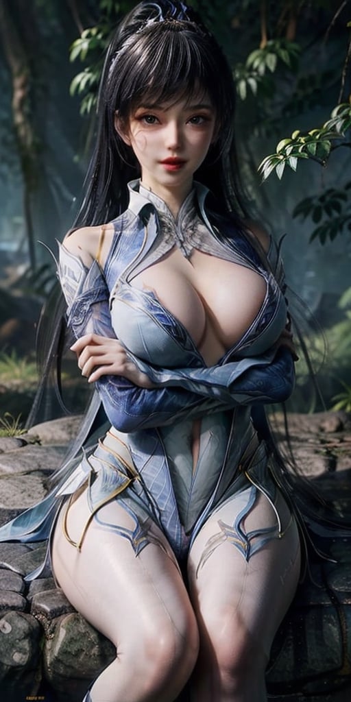 (((Huge chest))), masterpiece, light makeup, pink lips, smile, messy long hair, fair skin, ( (Blush on the cheeks)), ( (purple translucent)), wrapped feeling, transparent feeling, ((((huge breasts)))), super plump, huge breasts, (round chest), (bursting feeling), bulbous breasts,blue,sleeveless, graceful, elegant, ultra-fine details, master works, Real texture, big eyes, black eyebrows, blurred eyes, slightly lowered head, lifelike, perfect work, 8K, HD, delicate facial features, perfect figure, slender waist, realistic feeling, ((naked, nude)) , nipples, bra-ban!
, full body 1.4, looking_at_viewer, pov_eye_contact, outdoors, sitting, legs up, spread legs, open leg, lifting armpits, armpits lifting, show pussy