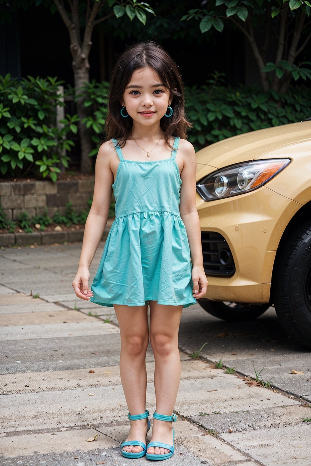 Dress A one-piece garment worn by women that covers the body and extends down to the legs. Example: She wore a flowy summe...