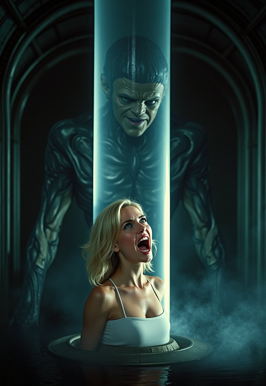 (Sci-fi horror film poster: 1.3),  (((Big title,  Strange Day by Draqulore on Tensor.Art
