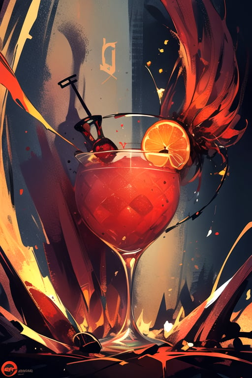 (((cocktail))), ((logo)) masterpiece, complex background, chaosmix