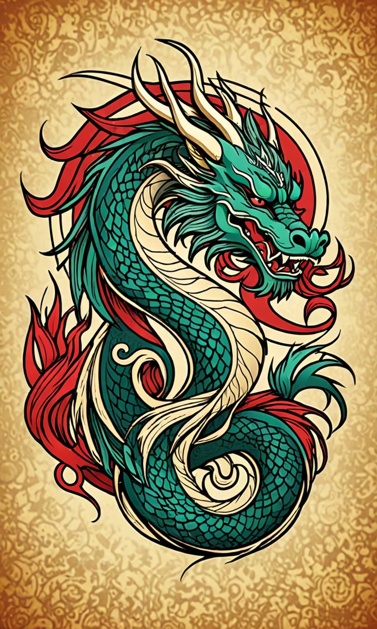 chinese dragon logotype by Seaum on Tensor.Art