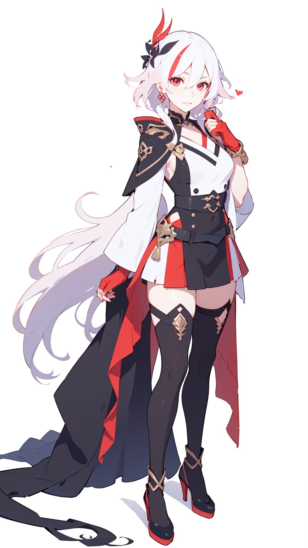 grin,low ponytail,blanket,belt,silver hair,low-tied long hair,messy hair,two-tone hair,streaked hair,jewelry,leather,long hair,bandages,white hair,black hair,red eyes,red rope,red legwear,fu hua,hakama,armor,brown footwear,high heel boots,jacket,dress,toeless legwear,arm wrap,sarashi,high heels,gradient hair,long sleeves,multicolored hair,braid,gloves,pants,earrings,1girl,bangs,closed mouth,expressionless,hair between eyes,hair ornament,long hair,,streaked hair,fu hua,hair between eyes,multicolored hair,white hair,pink hair,white hair,red hair,red eyes,