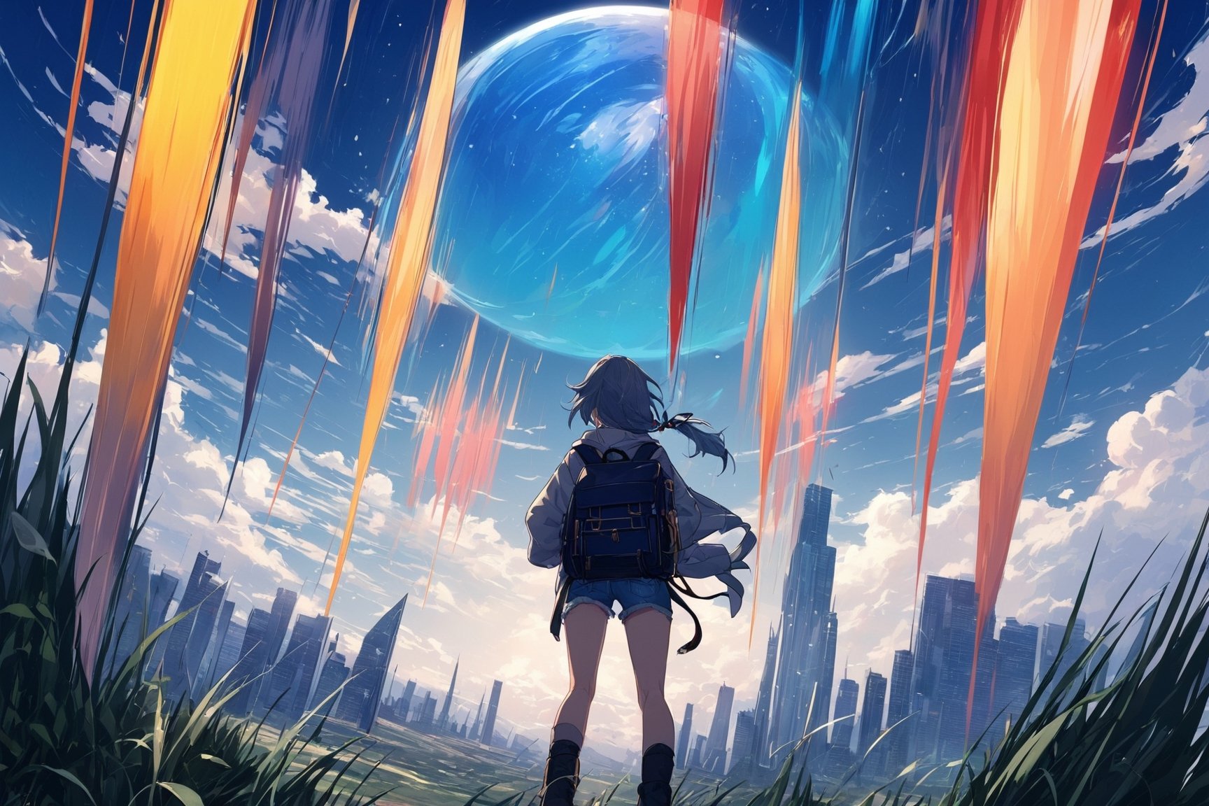 [[fu hua (phoenix)(honkai impact 3rd)]],  Vast sky,  beautiful skyline by 我爱符华 on Tensor.Art