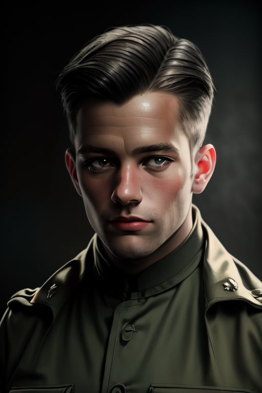 boy man portrait of german soldier 1945, hiperrealism, analog photography,grain photo
 BEST QUALITY, MASTERPIECE, PHOTOREALISTIC:1.9, DRAMATIC LIGHT, infinite mirror background,
,colorful_girl_v2,arshadArt,alluring_lolita_girl,anamr,xyzsankurta