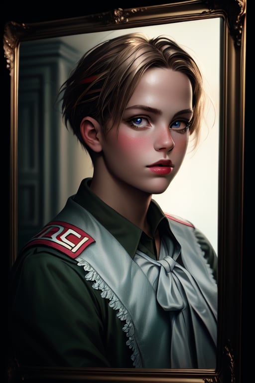 boy portrait of german soldier 1945, hiperrealism, analog photography
 BEST QUALITY, MASTERPIECE, PHOTOREALISTIC:1.9, DRAMATIC LIGHT, infinite mirror background,
,colorful_girl_v2,arshadArt,alluring_lolita_girl,anamr