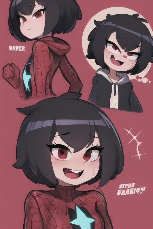 8k resolution, high resolution, masterpiece, intricate details, highly detailed, HD quality, solo, loli, short stature, little girls, only girls, dark background, rain, scarlet moon, crimson moon, moon, moon on the background, science fiction, science fiction city, red neon, blood red neon, burgundy red neon,

Peni Parker.red eyes.shining scarlet eyes.shining eyes.black hair.short haircut.slim build.teenage girl.Spiderman.Marvel.superhero.young woman.slim build.the red web.tight-fitting suit.black and red clothes.black spider print on the chest.black spider emblem.spider print.black print.hood.stretched hood.cheked smile.funny expression.fighting pose,

focus on the whole body, the whole body in the frame, the body is completely in the frame, the body does not leave the frame, detailed hands, detailed fingers, perfect body, perfect anatomy, wet bodies, rich colors, vibrant colors, detailed eyes, super detailed, extremely beautiful graphics, super detailed skin, best quality, highest quality, high detail, masterpiece, detailed skin, perfect anatomy, perfect body, perfect hands, perfect fingers, complex details, reflective hair, textured hair, best quality,super detailed,complex details, high resolution,

,AGGA_ST011,ChronoTemp ,illya,Star vs. the Forces of Evil ,Captain kirb,jtveemo,JCM2,Mrploxykun,Gerph ,Jago,Overlord,Artist,penini,C7b3rp0nkStyle,High detailed ,neon palette,perfecteyes,horror,fantasy00d,Eiken3kyuboy,kobayashi-san chi no maid dragon 