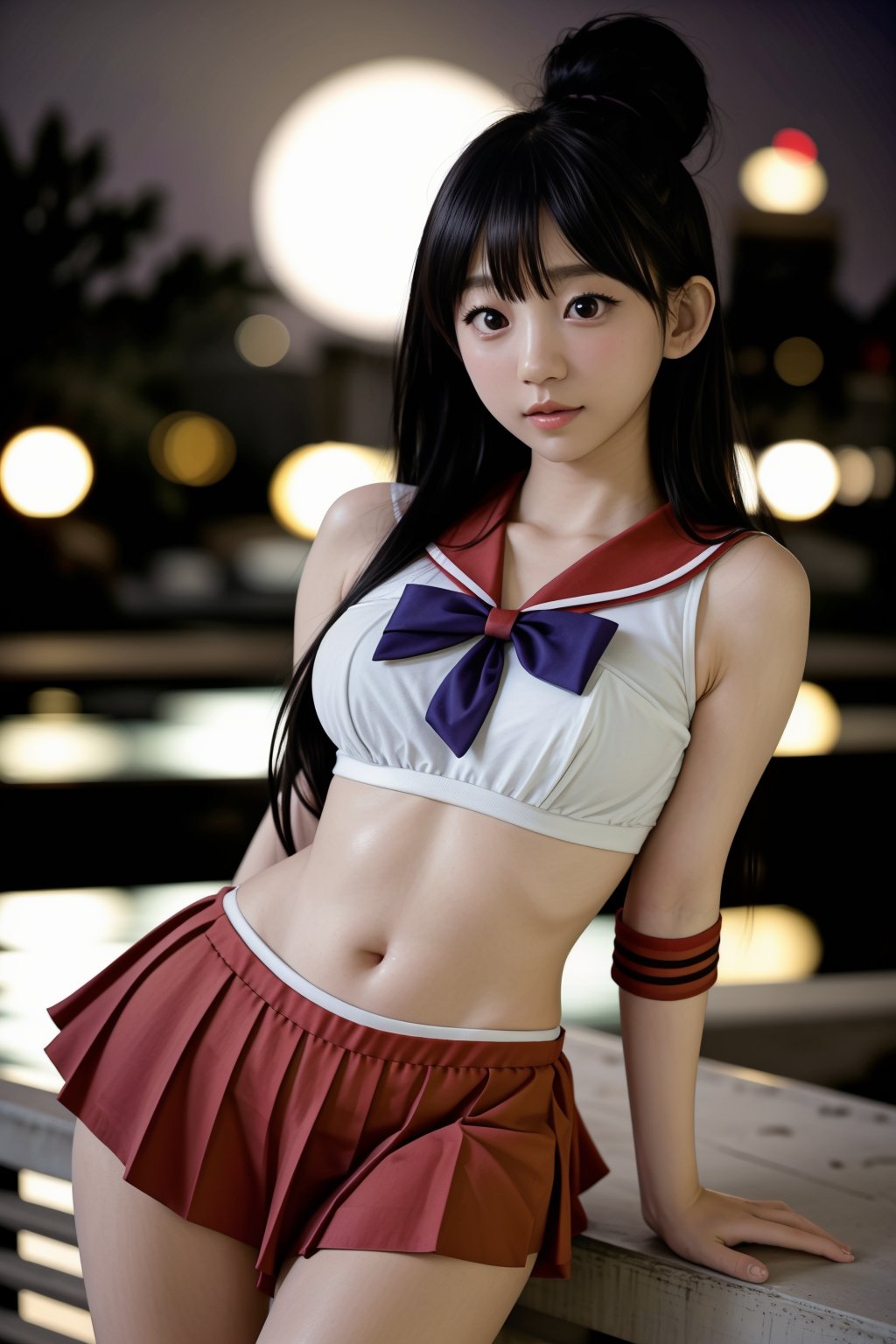 (((gravure-pov))), eunji15-mia_nanasawa, irresistible-1girl, unique-mix-of-natural-hair-styles, parted-bangs, SMMars, sailor-senshi-uniform, red-sailor-collar, red-skirt, no-virgin-anymore, (((relaxed))), over-intricate-background, outdoors-night, soft-natural-lighting, (((Ultra-HD-photo-same-realistic-quality-details))), remarkable-colors,,<lora:659111690174031528:1.0>