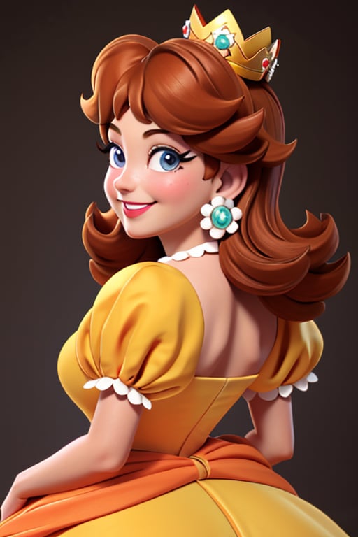 large breasts,  orange dress,  crown by [SkiD] on Tensor.Art