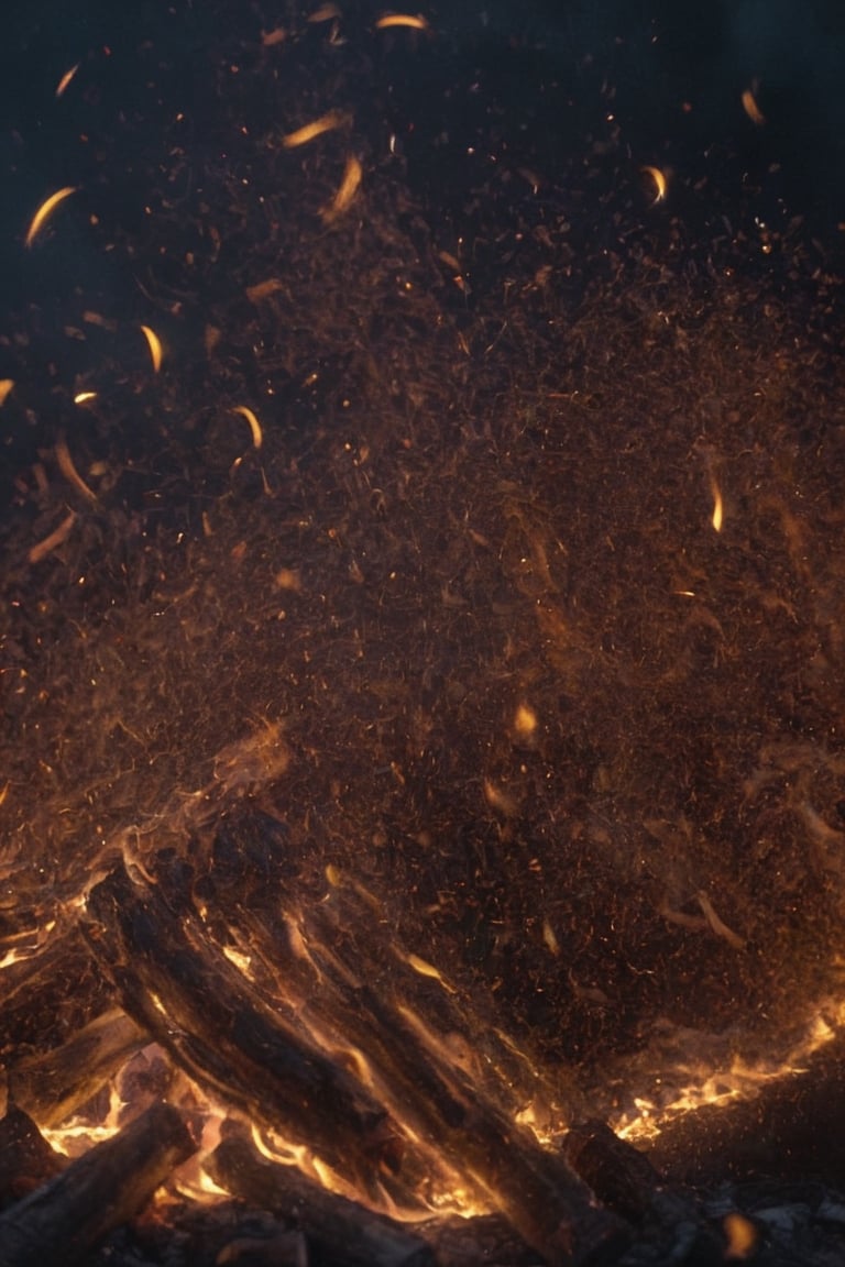 firecamp,  fire elements,  fire particles dancing in the wind by Amigos on Tensor.Art