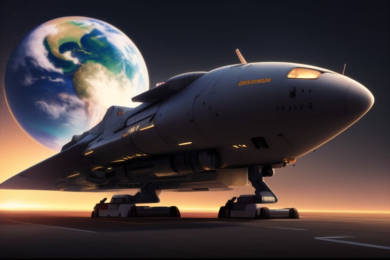 a space ship, futuristic,  armory, weapons, planets in the background, (full angle view),(frontal view), 100 %, (((masterpiece: 1.8))), (((best quality))), ((ultra-detailed)), (highly detailed CG illustration),Highly detailed CG Unity 8k wallpaper, top quality, super detailed , realistic,(ultra Max high quality 1.2),  