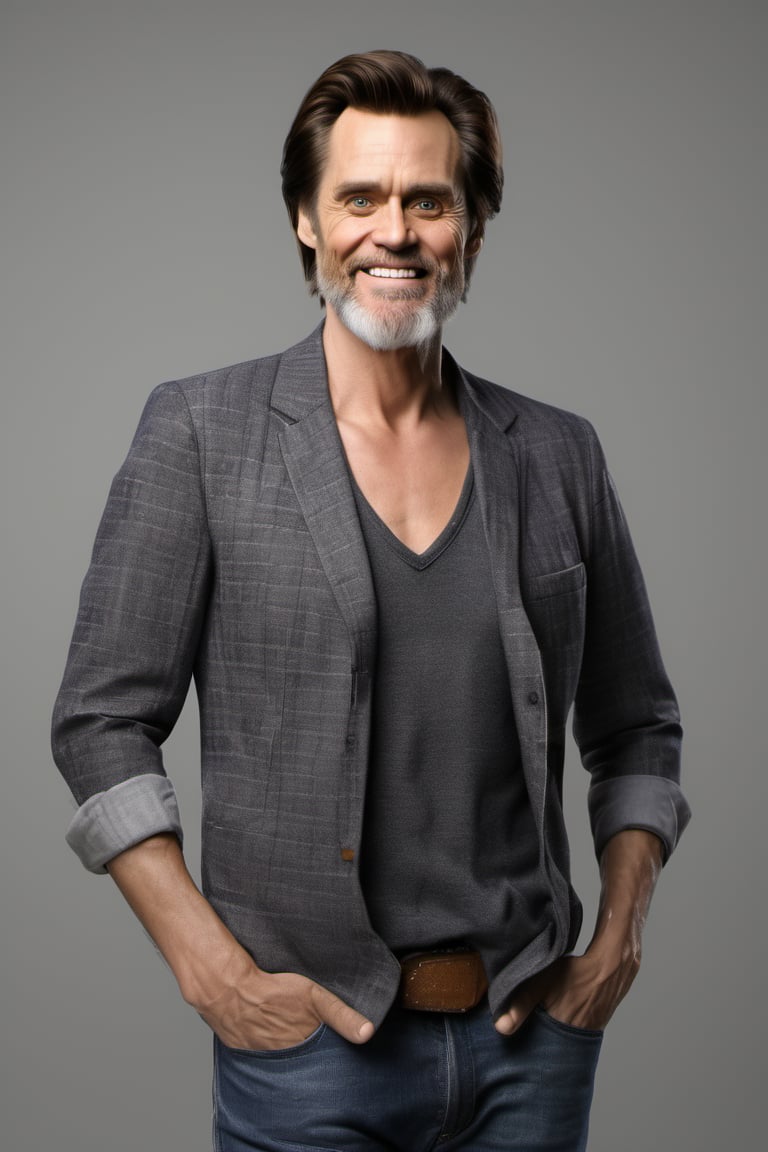 RAW natural photo of jim carrey,  no muscles,  slim boby by TRUJILLITO on Tensor.Art