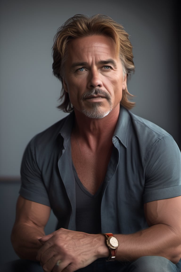 RAW natural photo of don johnson,  hungry,  no muscles by TRUJILLITO on Tensor.Art