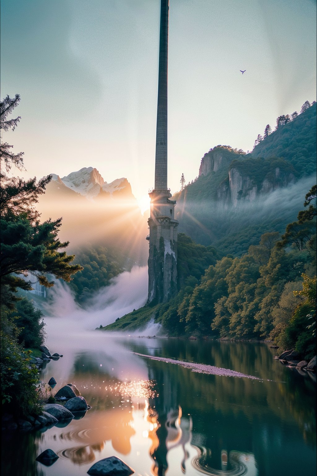 (best quality,4k,8k,highres,masterpiece:1.2),ultra-detailed,(realistic,photorealistic,photo-realistic:1.37),fantasy world landscape,fantasy creatures,enchanted forest,majestic mountains,magical castle,glowing flowers,sparkling waterfalls,ethereal atmosphere,dreamy lighting,colorful skies,mythical creatures,dragon soaring through the sky,mysterious fog,pixies dancing in the air,epic adventure,enchanted atmosphere,whimsical details,hidden treasures,peaceful ambiance,enchanted flora and fauna,captivating scenery,glittering stars,hidden doorways,magical spells,powerful wizards,elaborate architecture,fantasy elements harmoniously blending,enchanted forests with tall ancient trees,mystical creatures roaming the land,mesmerizing landscapes reflecting in the clear lakes,serene rivers flowing through the land with bridges connecting different realms,floating islands with waterfalls cascading down,sunlight streaming through the branches,creating a magical and captivating experience.,Photography,Nature,Raw photo,PhotoReal,Landscape