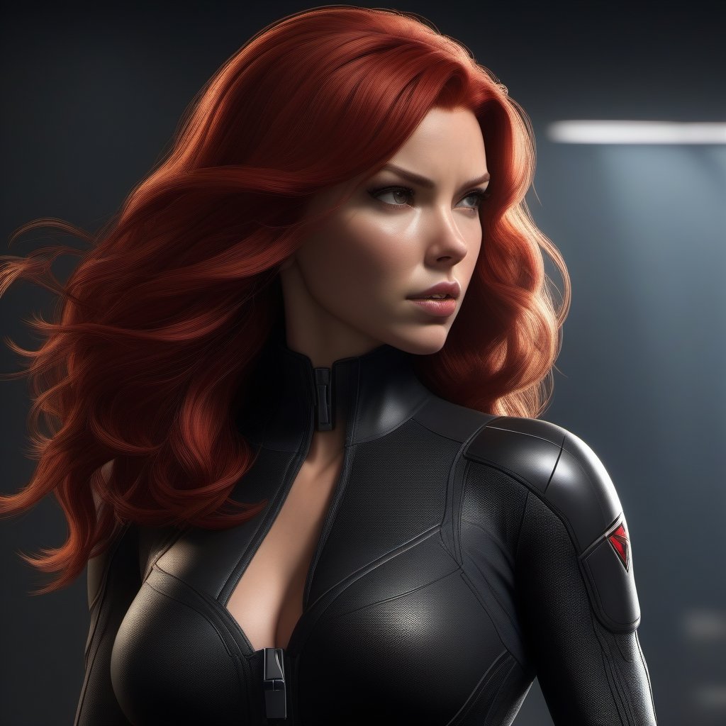 1girl,  Black Widow,  slim body by NeutronStar on Tensor.Art