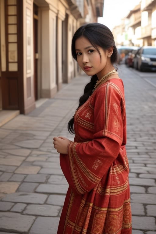 girl in traditional cloth 
