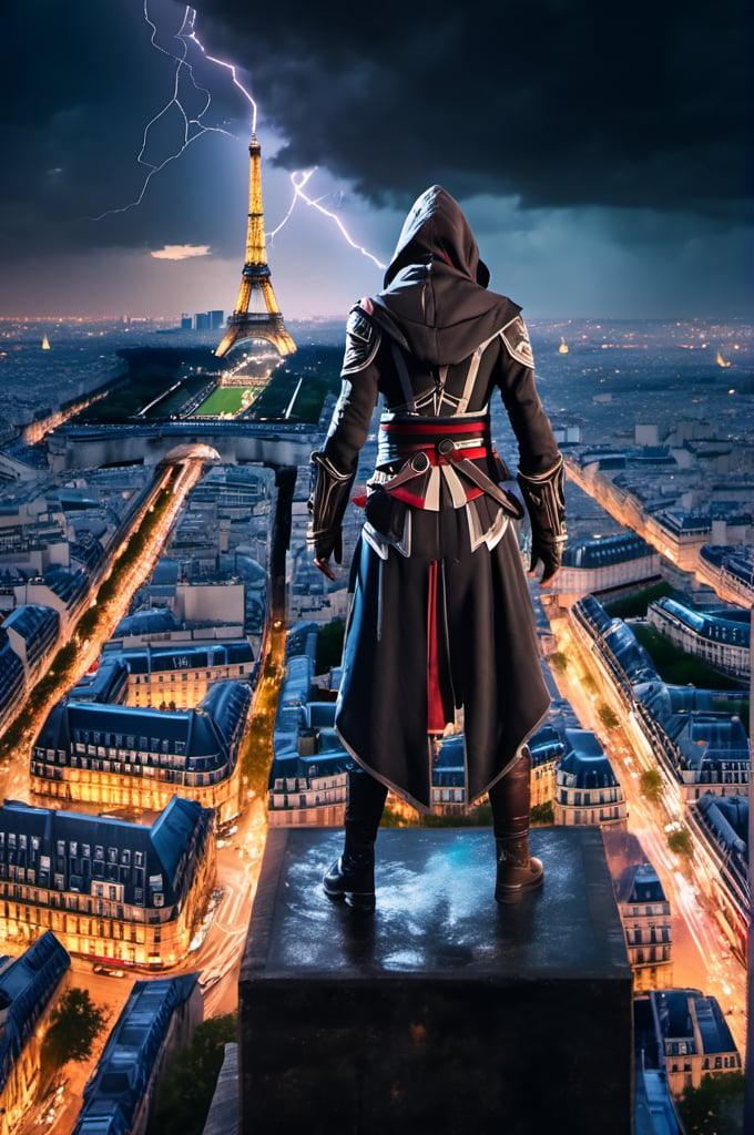 One girl,  ((assassin Creed)),  hoody by odin_A.i on Tensor.Art