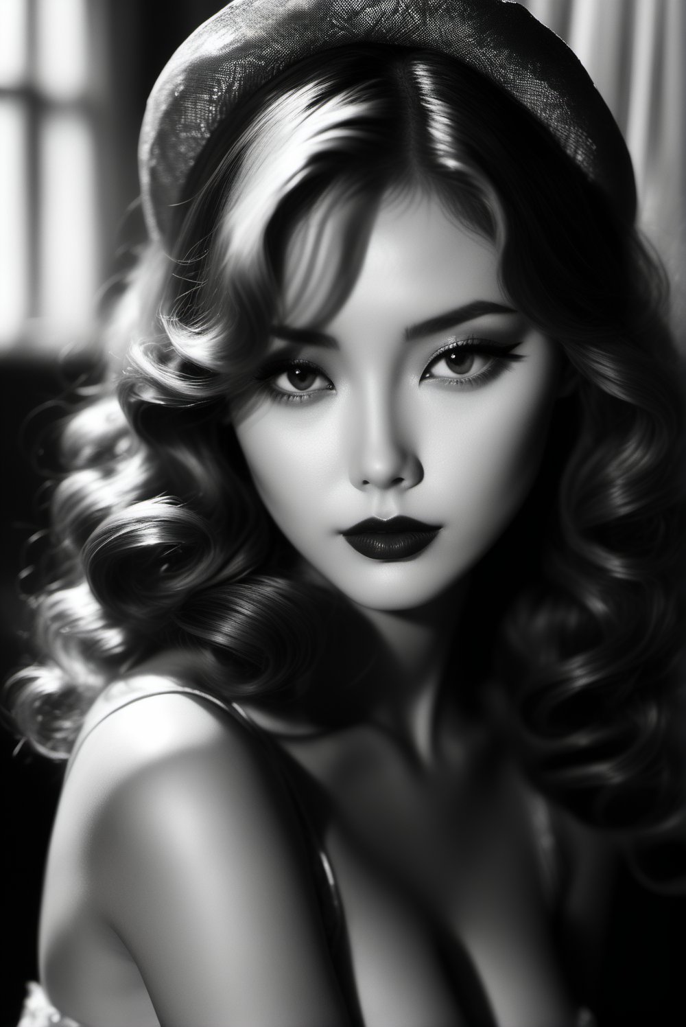 Film noir style ,  asian sexy lady,  art of Alice in Wonderland by StableDiffusionVN on Tensor.Art
