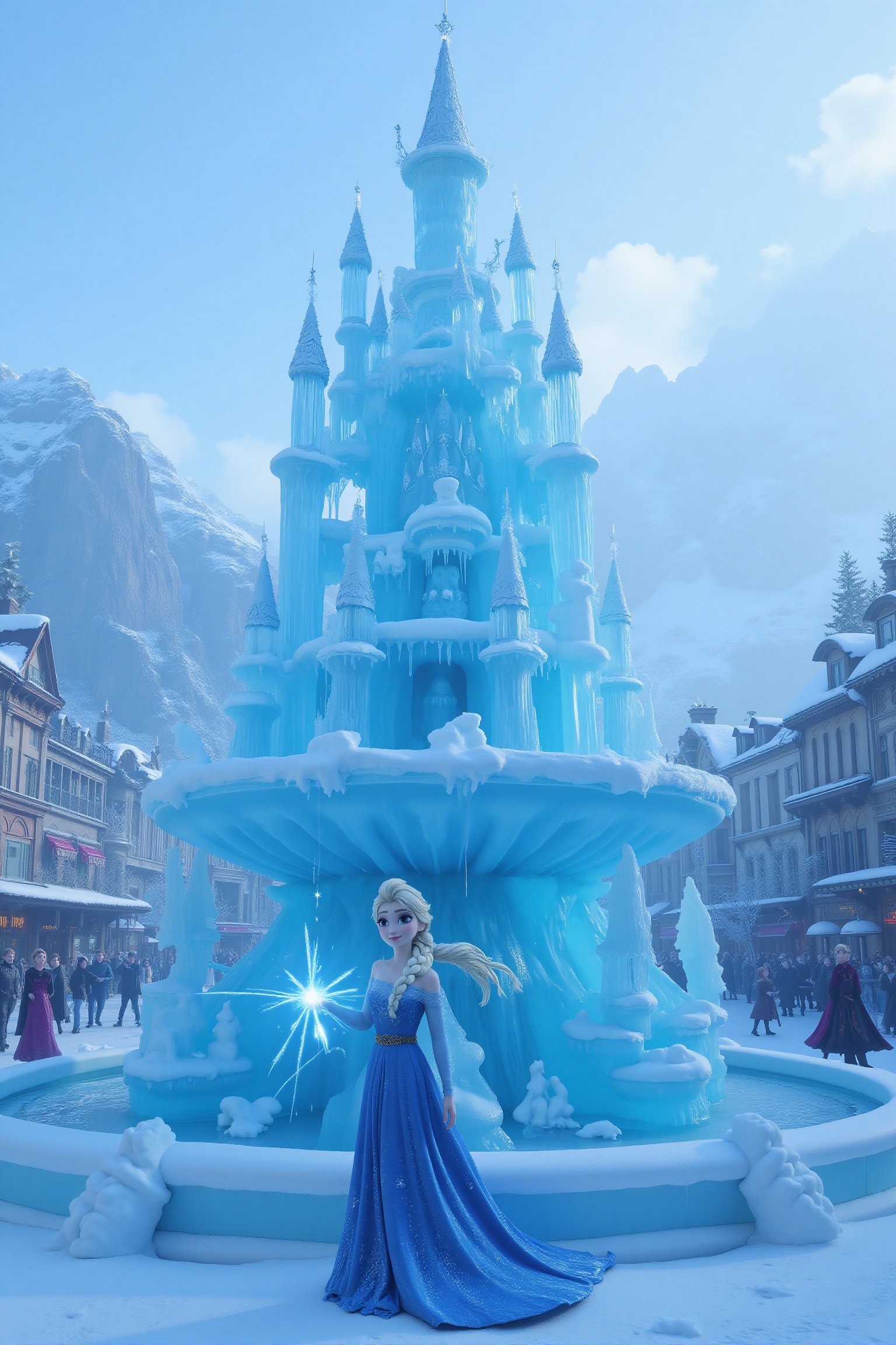 In a sudden and magical twist,  the beloved character Elsa from the movie Frozen,  known for her ability to manipulate ice...
