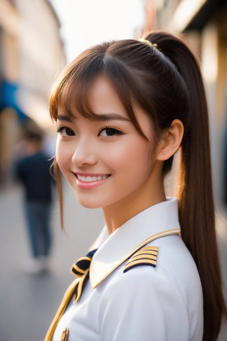 ({glamour|beauty|candid}:1.3) photo of a beautiful {smiling|(serious:1.3)|(sad, teary:1.2)} cutegirlmix her 20s, {ponytail|long|bobcut} hairstyle, similing, wearing sailor uniform, (blush:0.5), (goosebumps:0.5), textured skin, realistic dull skin noise, visible skin detail, skin fuzz, dry skin, (skinny:1.2), masterpiece, remarkable color, ultra realistic, dfdd, (posing for a picture on a city street:1.2), (upper body framing from waist:1.6), soft bounced lighting, ray tracing, subsurface scattering, {from side|from above|from behind, looking at viewer}, golden ratio, 50mm portrait lens