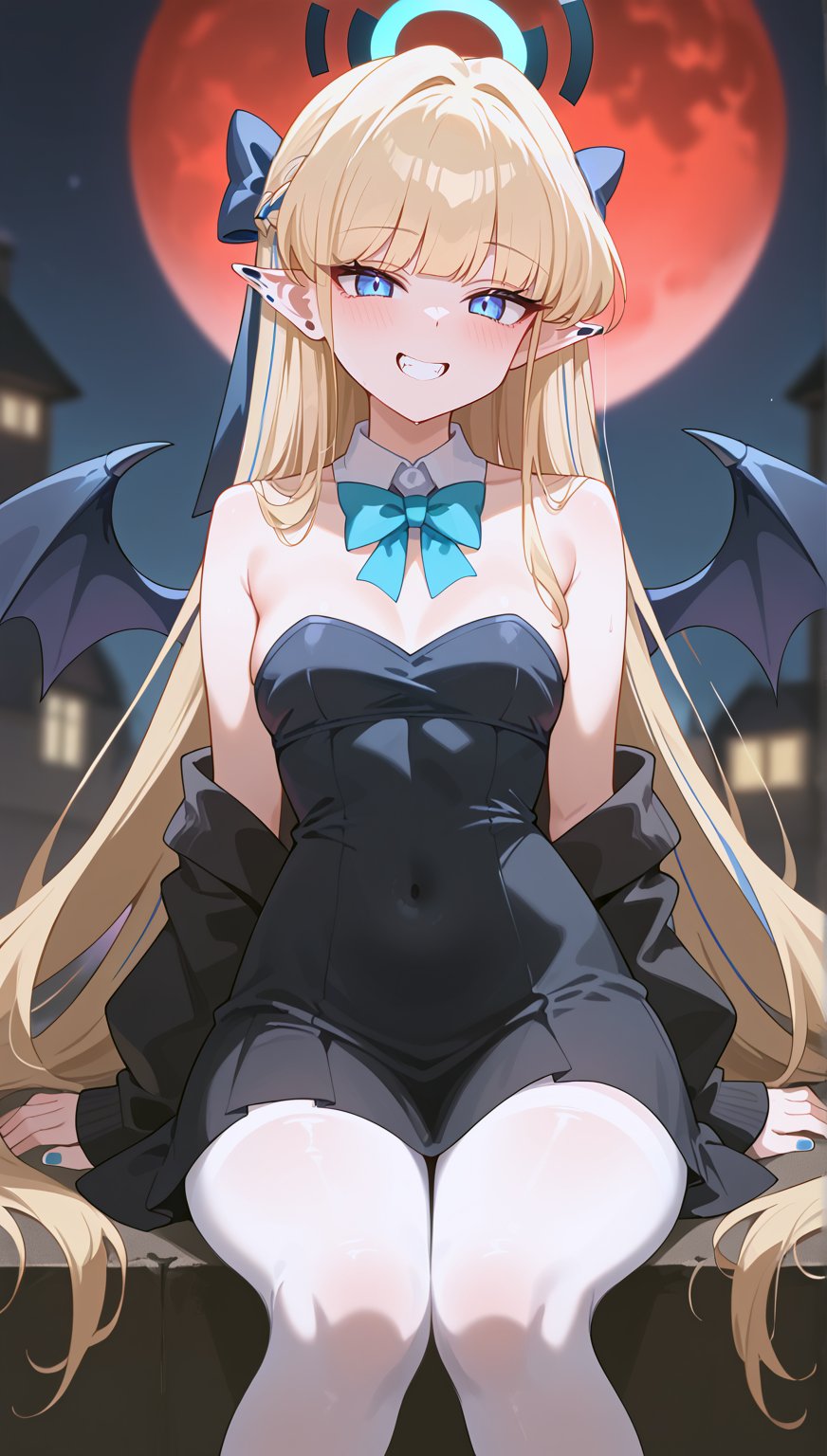 score_9, score_8_up, score_7_up, absurdres, 1girl,, blurry, blurry_background, lipstickcinematic lighting, volumetric lighting,,shiny skin,shiny,sitting, ahegao_face,salvia,

lineart, 1girl, pale skin, blunt bangs,  pointy ears, bat wings, black dress, detached sleeves, detached collar, pantyhose, sway back, smirk, bats, night, red moon, masterpiece, best quality,(detailed;1.2),,female masturbation,
,AddXL,,


BREAK,toki \(blue archive\), blue eyes, blonde hair, long hair, halo,underwear,see-through,source_anime,