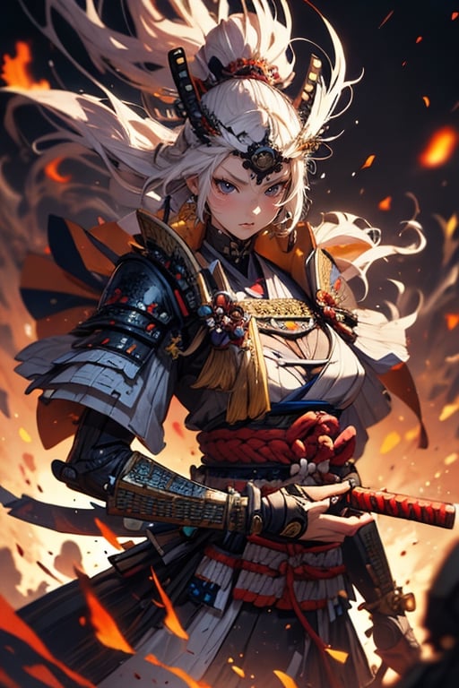 Samurai, (tilt shift,  F/8),  (masterpiece:1.3),  super fine illustration,  perfect anatomy,  ultra quality,  ultla highres,  32k,  intricate detailed,